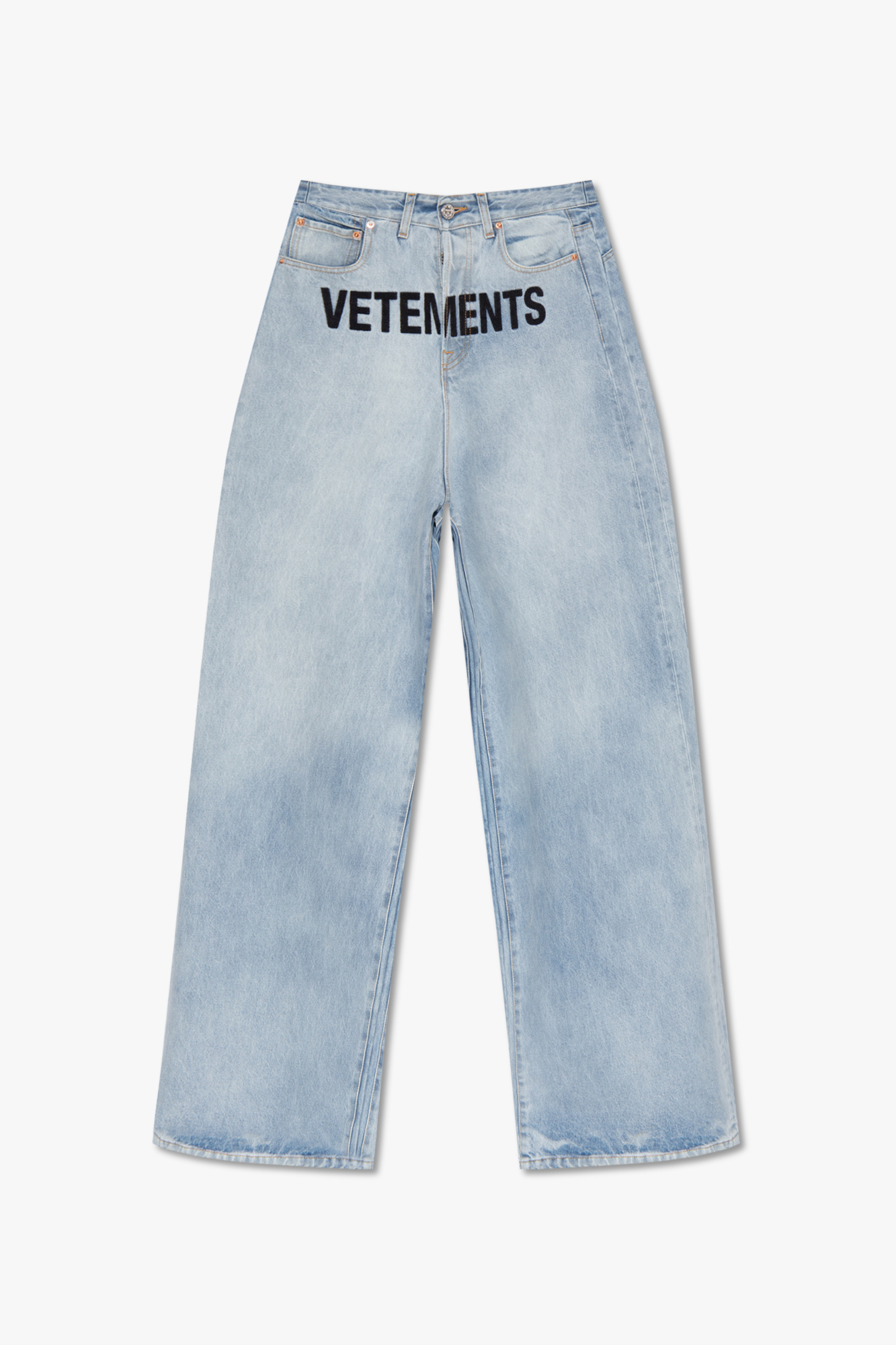 VETEMENTS Jeans with logo Women s Clothing Vitkac